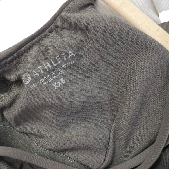 Athleta Cortes Strappy One Piece Swimsuit Dark Grey XXS NWT Sporty Active Beach - Picture 4 of 5